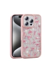 Apple iPhone 16 Pro Kılıf Taşlı ve Simli Tasarım Zore Azra Kapak