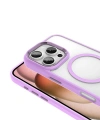 Apple iPhone 16 Pro Kılıf Wireless Şarj Özellikli Zore Krom M-safe Silikon Kapak