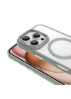 Apple iPhone 16 Pro Kılıf Wireless Şarj Özellikli Zore Krom M-safe Silikon Kapak