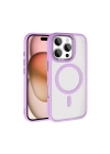 Apple iPhone 16 Pro Kılıf Wireless Şarj Özellikli Zore Krom M-safe Silikon Kapak