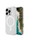 Apple iPhone 16 Pro Kılıf Zore M-safe Şarj Özellikli Şeffaf Tek Kamera Çerçeveli Porto Kapak