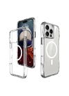 Apple iPhone 16 Pro Max Kılıf M-safe Şarj Özellikli Airbagli Şeffaf Zore İncek Kapak
