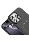 Apple iPhone 16 Pro Max Kılıf M-Safe Şarj Özellikli Kamera Korumalı Zore Elio Sert PC Kapak