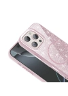 Apple iPhone 16 Pro Max Kılıf M-safe Şarj Özellikli Parlayan Simli Zore Okso Kapak
