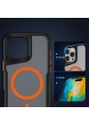 Apple iPhone 16 Pro Max Kılıf M-safe Şarj Özellikli Renkli Kenar Airbag Şeritli Zore Lamer Kapak