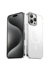 Apple iPhone 16 Pro Max Kılıf M-safe Şarj Özellikli Şeffaf Cam Arka Yüzey Zore G-Glass Kapak