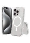 Apple iPhone 16 Pro Max Kılıf M-safe Şarj Özellikli Şeffaf Sert PC Zore Embos Kapak