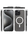 Apple iPhone 16 Pro Max Kılıf M-safe Şarj Özellikli Şeffaf Sert PC Zore Embos Kapak