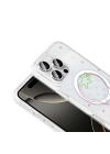 Apple iPhone 16 Pro Max Kılıf M-Safe Şarj Özellikli Şeffaf Zore Folk Sert Kapak