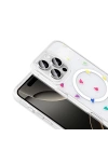 Apple iPhone 16 Pro Max Kılıf M-Safe Şarj Özellikli Şeffaf Zore Folk Sert Kapak