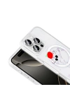 Apple iPhone 16 Pro Max Kılıf M-Safe Şarj Özellikli Şeffaf Zore Folk Sert Kapak