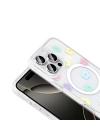 Apple iPhone 16 Pro Max Kılıf M-Safe Şarj Özellikli Şeffaf Zore Folk Sert Kapak