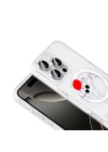 Apple iPhone 16 Pro Max Kılıf M-Safe Şarj Özellikli Şeffaf Zore Folk Sert Kapak