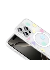 Apple iPhone 16 Pro Max Kılıf M-Safe Şarj Özellikli Şeffaf Zore Folk Sert Kapak