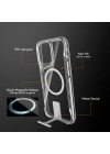 Apple iPhone 16 Pro Max Kılıf M-safe Şarj Özellikli Zore T-Max Standlı Kapak