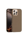 Apple iPhone 16 Pro Max Kılıf M-safe Şarj Özellikli Karbon Fiber Görünümlü Zore Gros Kapak