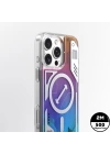 Apple iPhone 16 Pro Max Kılıf Magsafe Şarj Özellikli Parlak Kumlu Sıvılı Tasarımlı Galaxy Fantasy Serisi Kapak