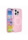 Apple iPhone 16 Pro Max Kılıf M-safe Şarj Özellikli Parlayan Simli Saydam Renkli Zore Allstar Kapak