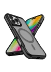 Apple iPhone 16 Pro Max Kılıf M-safe Şarj Özellikli Renkli Kenar Airbag Şeritli Zore Lamer Kapak