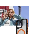Apple iPhone 16 Pro Max Kılıf M-safe Şarj Özellikli Renkli Kenar Airbag Şeritli Zore Lamer Kapak