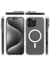 Apple iPhone 16 Pro Max Kılıf M-safe Şarj Özellikli Şeffaf Sert PC Zore Embos Kapak