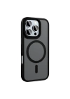 Apple iPhone 16 Pro Max Kılıf Mat Arka Yüzey Wireless Şarj Özellikli Zore Flet M-safe Kapak