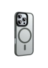 Apple iPhone 16 Pro Max Kılıf Mat Arka Yüzey Wireless Şarj Özellikli Zore Flet M-safe Kapak