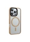 Apple iPhone 16 Pro Max Kılıf Mat Arka Yüzey Wireless Şarj Özellikli Zore Flet M-safe Kapak