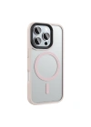 Apple iPhone 16 Pro Max Kılıf Mat Arka Yüzey Wireless Şarj Özellikli Zore Flet M-safe Kapak