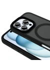Apple iPhone 16 Pro Max Kılıf Mat Arka Yüzey Wireless Şarj Özellikli Zore Flet M-safe Kapak