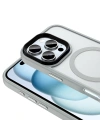 Apple iPhone 16 Pro Max Kılıf Mat Arka Yüzey Wireless Şarj Özellikli Zore Flet M-safe Kapak
