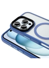 Apple iPhone 16 Pro Max Kılıf Mat Arka Yüzey Wireless Şarj Özellikli Zore Flet M-safe Kapak