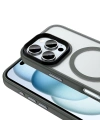 Apple iPhone 16 Pro Max Kılıf Mat Arka Yüzey Wireless Şarj Özellikli Zore Flet M-safe Kapak