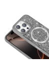 Apple iPhone 16 Pro Max Kılıf Pırlanta Tasarımlı M-safe Şarj Özellikli Zore Mozaik Silikon Kapak