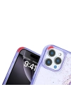 Apple iPhone 16 Pro Max Kılıf Sıvılı Simli Şeffaf Arka Yüzey Zore Keto Silikon Kapak