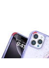Apple iPhone 16 Pro Max Kılıf Sıvılı Simli Şeffaf Arka Yüzey Zore Keto Silikon Kapak