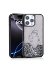 Apple iPhone 16 Pro Max Kılıf Sıvılı Simli Şeffaf Arka Yüzey Zore Keto Silikon Kapak