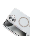 Apple iPhone 16 Pro Max Kılıf Taşlı Tasarım M-safe Şarj Özellikli Zore Koment Silikon Kapak