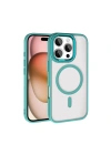 Apple iPhone 16 Pro Max Kılıf Wireless Şarj Özellikli Zore Krom M-safe Silikon Kapak