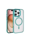 Apple iPhone 16 Pro Max Kılıf Wireless Şarj Özellikli Zore Krom M-safe Silikon Kapak