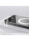 Apple iPhone 16E Kılıf M-safe Şarj Özellikli Şeffaf Sert PC Zore Embos Kapak