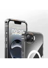 Apple iPhone 16E Kılıf M-safe Şarj Özellikli Şeffaf Sert PC Zore Embos Kapak