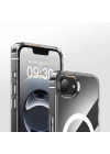 Apple iPhone 16E Kılıf M-safe Şarj Özellikli Şeffaf Sert PC Zore Embos Kapak