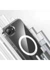 Apple iPhone 16E Kılıf M-safe Şarj Özellikli Şeffaf Sert PC Zore Embos Kapak