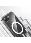 Apple iPhone 16E Kılıf M-safe Şarj Özellikli Şeffaf Sert PC Zore Embos Kapak