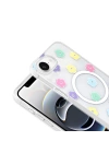 Apple iPhone 16E Kılıf M-Safe Şarj Özellikli Şeffaf Zore Folk Sert Kapak