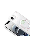 Apple iPhone 16E Kılıf M-Safe Şarj Özellikli Şeffaf Zore Folk Sert Kapak