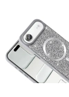 Apple iPhone 17 Air Kılıf Pırlanta Tasarımlı M-safe Şarj Özellikli Zore Mozaik Silikon Kapak