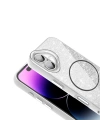 Apple iPhone 17 Kılıf M-safe Şarj Özellikli Parlayan Simli Zore Okso Kapak