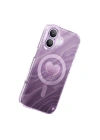 Apple iPhone 17 Kılıf M-Safe Şarj Özellikli Orjinal Swarovski Taşlı Zore Paris Rovix Sert PC Kapak